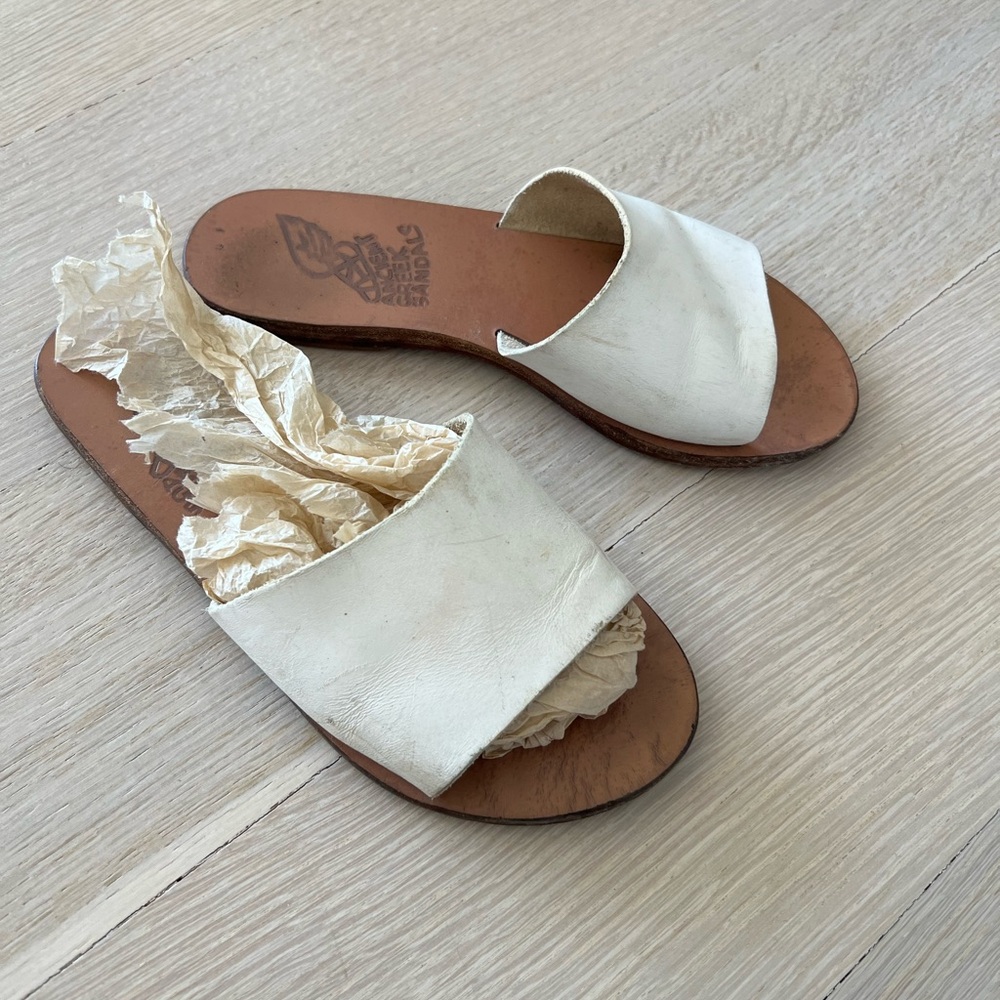 Ancient Greek White Sandals